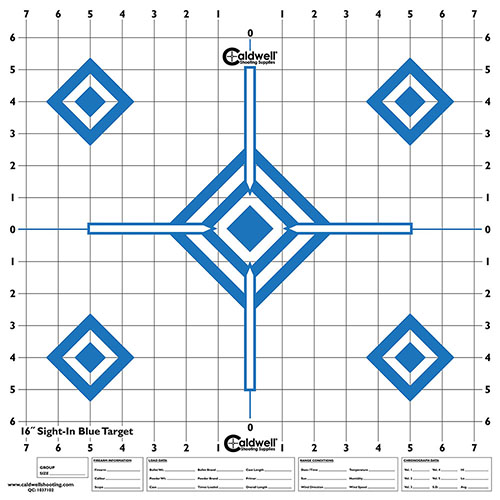 Caldwell Sight In Targets erbjuder hög synlighet och 1" rutnät för enkel justering av din rifle eller pistol, perfekt för skjutbanan med flera skjutzoner.