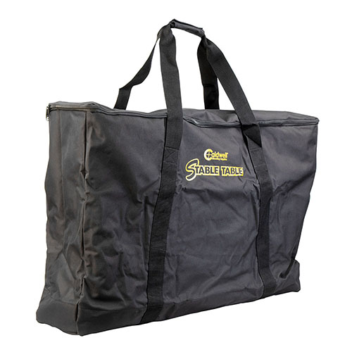 Den kraftiga Caldwell The Stable Table Carry Bag rymmer hela din Stable Table och erbjuder bekväm transport med hållbara axelband och vadderad botten.
