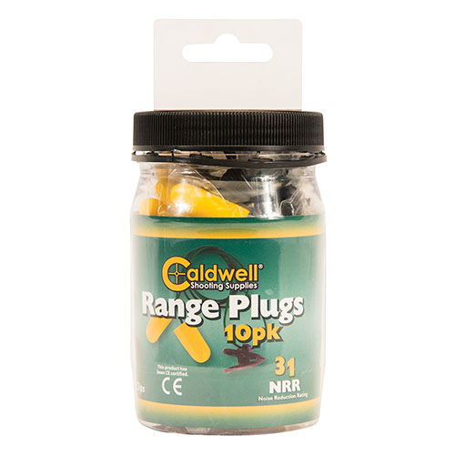 Caldwell Range Plugs har en integrerad snodd och klämma för att aldrig tappa bort dem. De är av polyuretan och utformade för enkel användning och komfort.