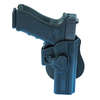 Caldwell Tac Ops-holster för Glock 17 erbjuder en säker passform med trigger guard retention lock, komfortabel design och robusta bälten för alla handvapen.