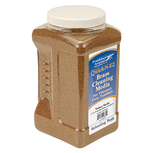 Frankford Arsenal Walnut Hull Media rengör effektivt och ger en fin yta på dina hylsor. Perfekt för återanvändning i en praktisk plastbehållare på 5 lbs.