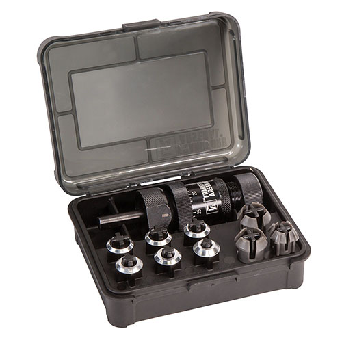 Frankford Arsenal Platinum Series Universal Precision Case Trimmer har ett justerbart collet-system för alla börjande hylsor och en högkvalitativ skärare som håller länge.