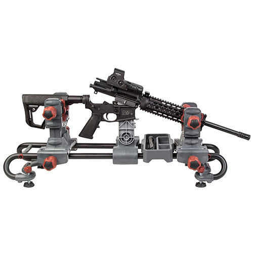 Tipton® Ultra Gun Vise är helt modulär och anpassningsbar, med justerbara klämmor och ett robust ramverk för enkel rengöring och arbete med alla vapen.