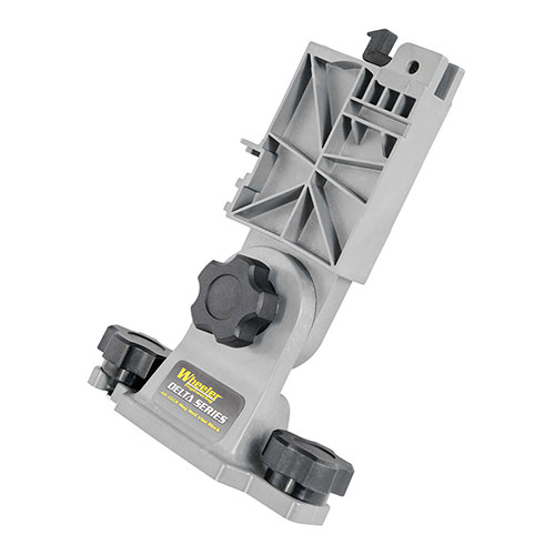 Delta Series AR 308 Mag Well Block ger stabilt stöd för rengöring och lätt gunsmithing med Tipton Best Gun Vise, både i öppet och stängt läge.