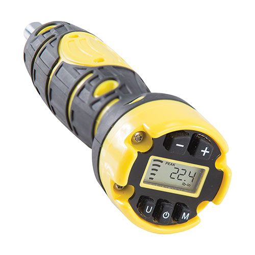 Wheeler Digital F.A.T. Wrench erbjuder exakt momentinställning med ljud- och ljussignaler, perfekt för scope rings och skruvar, med ett intervall på 15-100 in/lbs.