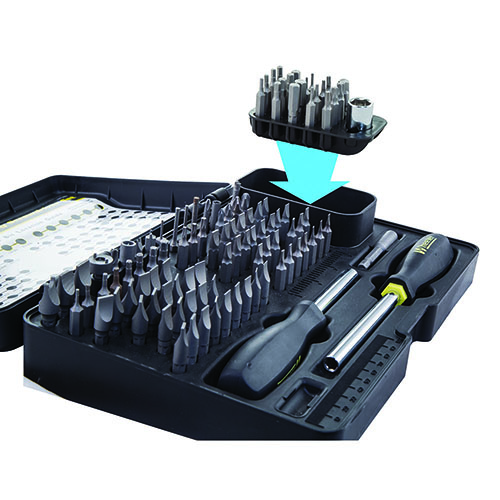 Wheeler Professional Gunsmithing Screwdriver Add-On innehåller 21 delar, inklusive Hex och Torx bits för precision och mångsidighet i ditt vapenarbete.