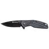 M&P SW1101 är en robust kniv med 8Cr13MoV blad, gummerat aluminiumhandtag, dubbla tumstudsar och liner lock, perfekt för jakt och utomhusaktiviteter.