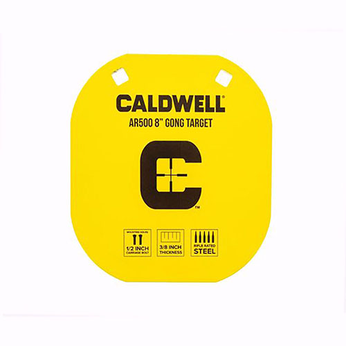 Caldwell AR500 8" mål är tillverkade av härdat stål, tål tusentals skott och är perfekta för träning och tävling med flera upphängningsalternativ.