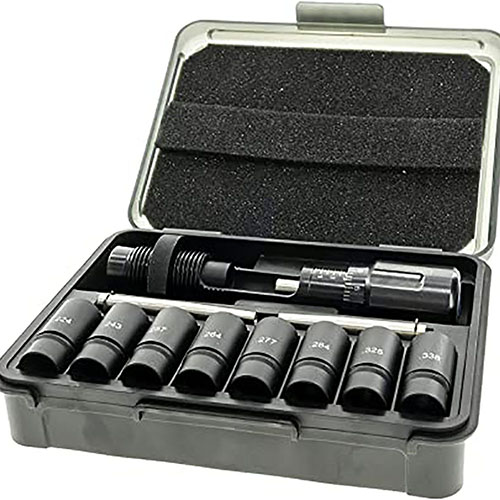 Frankford Arsenal Universal Bullet Seating Die erbjuder precision och mångsidighet för .224 till .338 kaliber, med inbyggd micrometer för exakta justeringar.