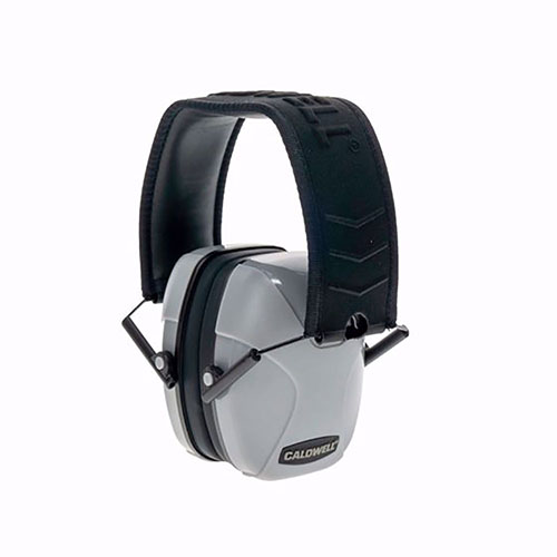 Caldwell Passive Earmuffs erbjuder 30dB NRR för maximal hörselskydd, komfortabel huvudbygel och öronkuddar, samt kompakt design för enkel transport.