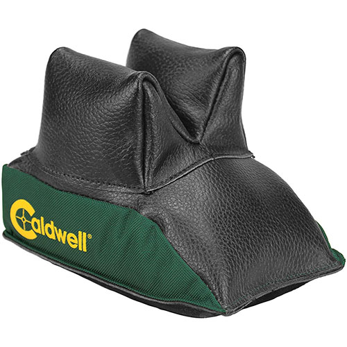 Caldwell Universal Rear Shooting Bag är tillverkad av högkvalitativt läder och polyester, vilket ger ett stabilt stöd och behåller sin form vid användning.
