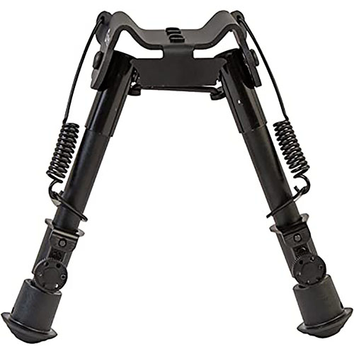 Caldwell M-LOK/KEYMOD XLA Bipod är lätt, robust och perfekt för alla situationer, med snabbutvecklingsben och mjuka gummifötter för ökad stabilitet.