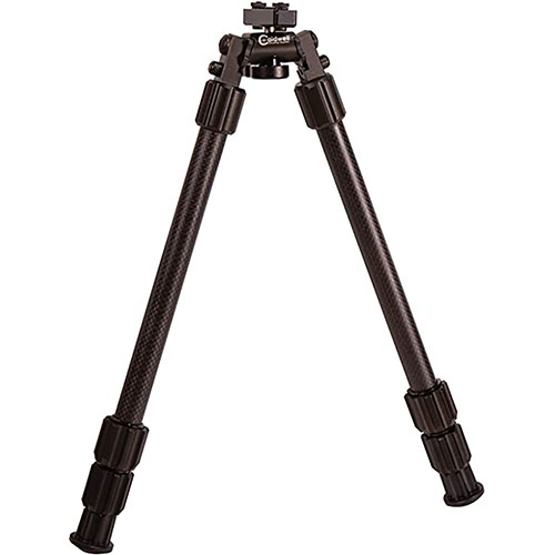 Caldwell 13"-30" Accumax Premium Carbon Fiber Bipod är lätt och stark med kolfiberben, perfekt för jägare med snabb justering och säkerhetslås för benen.