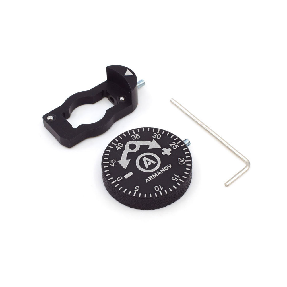 Armanov Clickable Dillon Precision Powder Thrower Knob gör det enkelt att justera pulvermängden utan verktyg, med 50 klick för noggrannhet och snabb inställning.