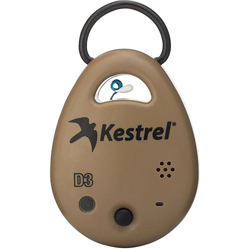Kestrel DROP D3 erbjuder exakta mätningar av temperatur, luftfuktighet och tryck, perfekt för långdistansskytte och andra utomhusaktiviteter.