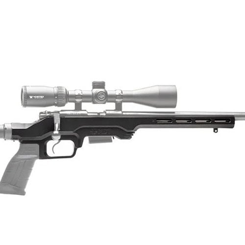 MDT LSS-RF Gen 2 Chassis System för Savage Mark II är lätt, kompakt och kompatibel med M-Lok, perfekt för 22LR/17 HMR med fabriksmagasin.