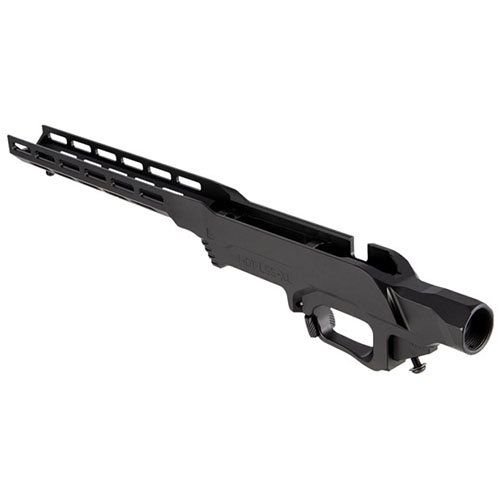 MDT LSS-XL Gen 2 Chassis System erbjuder en längre förhand, AR-stil buttstock och AICS-magasiner för Tikka T3, T3x, vilket ger förbättrad precision och ergonomi.