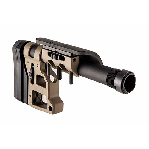 MDT Skeleton Carbine Stock erbjuder hög prestanda med verktygsfri justerbarhet, ergonomi och passar direkt på alla LSS Chassiser samt AR-15 Carbine.