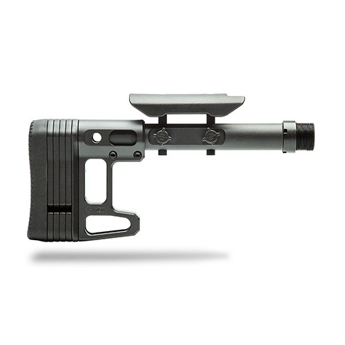 MDT Skeleton Carbine Stock, Lite är en lätt, justerbar aluminiumkolv med M-Lok fäste, 4 LOP-spacer och två QD sling swivel sockets, perfekt för AR-15.