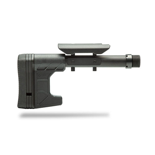 MDT Composite Carbine Stock är en hållbar och lätt polymerkolv med enkel justering. Den passar alla LSS-chassin och har M-Lok-slot samt 4 LOP-spacer.