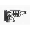 MDT Skeleton Rifle Stock erbjuder verktygsfri justering för optimal komfort och prestanda, med justeringar för kindstöd och buttpad samt en vikbar XTN-interface.