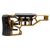 MDT Elite Fixed Rifle Stock erbjuder verktygsfri justering för perfekt passform, med justering av kindstöd och kolv, samt en hållbar stålskaft.