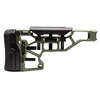 MDT Elite Fixed Rifle Stock erbjuder verktygsfri justering av kindstöd och buttpad för optimal passform, med stål buttplate och två graverade styrstänger.
