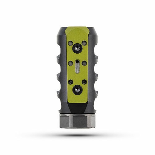 MDT Comp Muzzle Brake med 4 portar minimerar rekyl och concussion, har justerbara ventiler och är optimerad för PRS-kalibrar som 6mm Creedmoor.