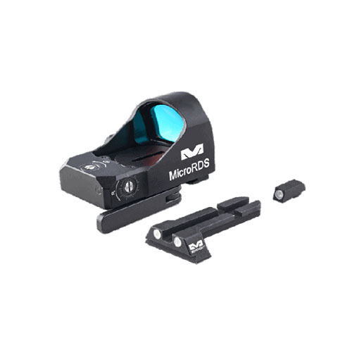MEPRO microRDS erbjuder snabb målupptäckning med enkel installation på din pistol, utan behov av verktyg, plus en backup-sikt för pålitlighet.