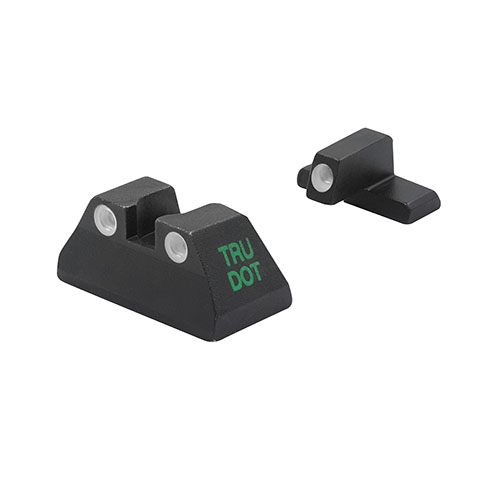 MEPROLIGHT® Tru-Dot® sikten förbättrar träffsäkerheten med över 85% i lågt ljus och erbjuder en intuitiv siktlösning med självlysande tritiumpunkter.