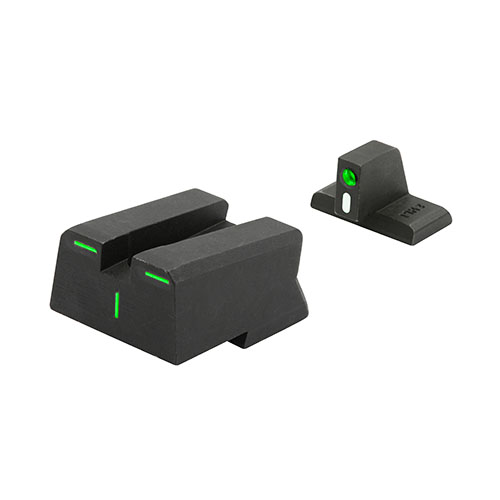 MEPROLIGHT® Tru-Dot R4E Pistol Set erbjuder självbelysta riktmedel för förbättrad träffsäkerhet i alla ljusförhållanden, med över 85% ökad träffeffektivitet.