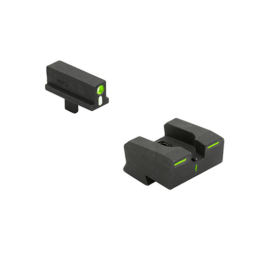 MEPROLIGHT Tru-Dot R4E Pistol Set 1911 erbjuder överlägsen sikt för både dag och natt, med en träffsäkerhet som ökar med över 85% under svaga ljusförhållanden.