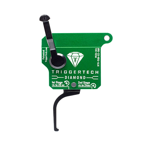 TRIGGERTECH REM700 DIAMOND erbjuder en noll-krypning avtryckare med justerbart tryck, fyra säkerhetspunkter och en hållbar design för pålitlig prestanda.