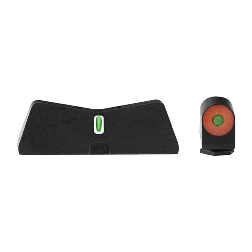 DXT2 Big Dot för Glock® 9/40 erbjuder snabb och intuitiv sikte med tritiumbelyst fram- och baksikte, perfekt för snabba mål inom 15 yards.