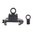 XS SIGHT SYSTEMS RIFLE HIGH WEAVER BACKUP BASE .350" GHOST RING BLACK