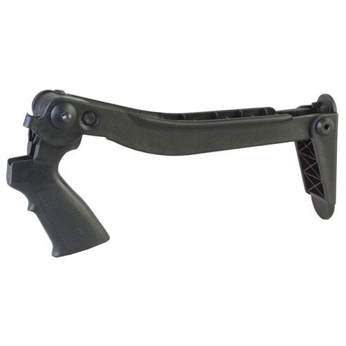 Folding shotgun buttstock för bättre kontroll och hantering, passar Mossberg 500, Remington 870 m.fl., enkel installation utan modifieringar.