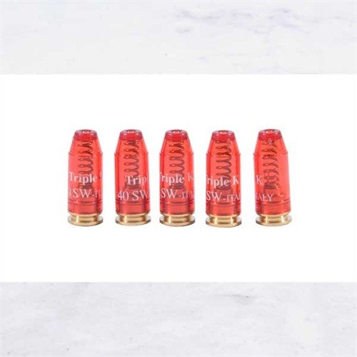 DELUXE SNAP CAPS för .40 Smith & Wesson skyddar avtryckare och bussningar under torrskjutning, med ljusa färger för enkel identifiering.