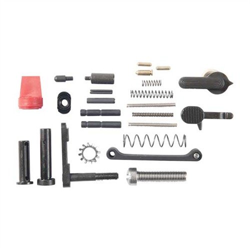 Komplett kit med äkta Colt-delar för att slutföra en AR-15 lower receiver, inklusive Accu-Wedge för ökad stabilitet och precision.