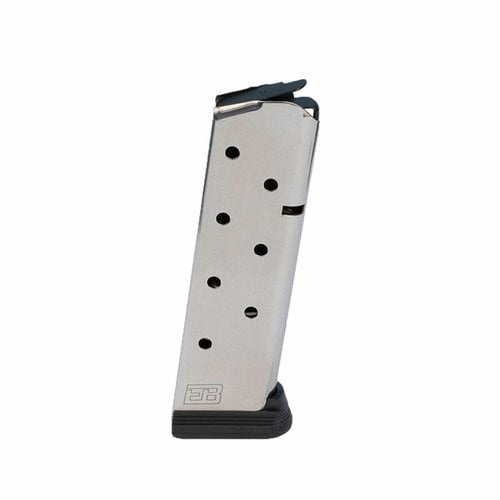 ED BROWN 1911 45ACP 8-runds magasin erbjuder pålitlig prestanda med stål-följare, kraftig fjäder och halkfri basplatta för säker grepp.