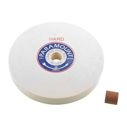 Högkvalitativa 8" hårda filthjul från Bacon Felt Company ger en professionell finish, idealiska för olika poleringsgrit och utrustade med adapter för enkel användning.