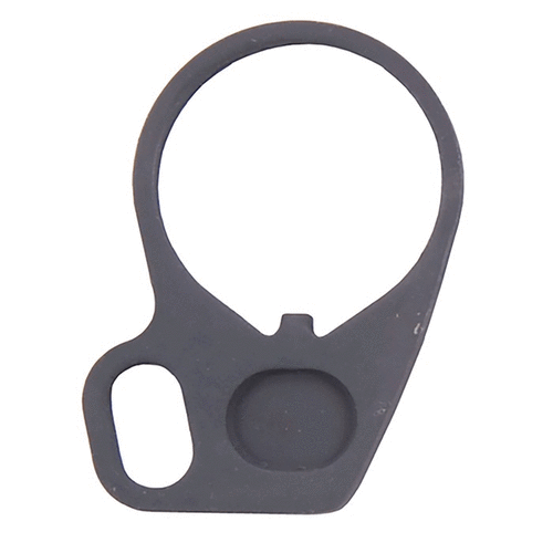 AR-15/M16 Sling Adapter End Plate i 1018 stål ger en lågprofil slingfäste för M4-kollapsbara kolvar, med motståndskraftig Parkerized yta.