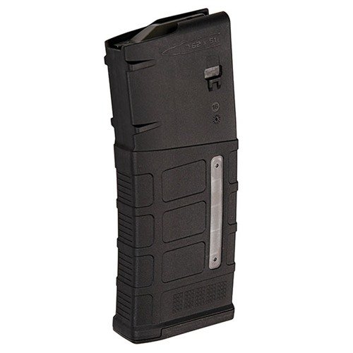 PMAG 25 LR/SR GEN M3 är en pålitlig och lätt 25-runds magasin för AR-308, med anti-tilt följare och genomskinliga fönster för enkel rundidentifiering.