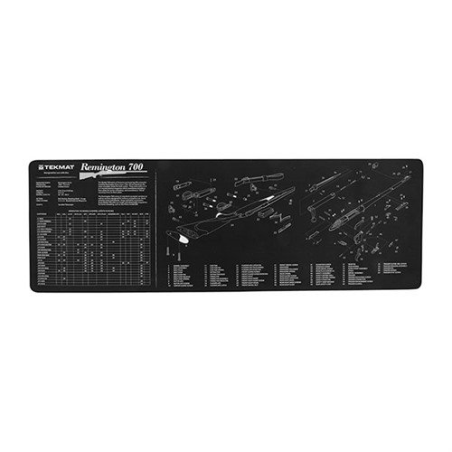 TEKMAT LONG GUN CLEANING MAT skyddar din Remington 700 under rengöring med en mjuk polyesteryta och halkfri neoprenbakgrund för säkerhet och enkel rengöring.