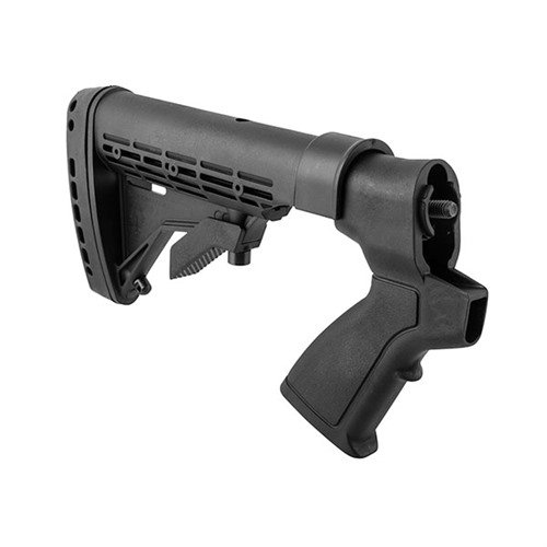 MOSSBERG 500 KickLite Tactical Buttstock erbjuder överlägsen recoil-reduktion, ökad kontroll och snabbare följdskott för alla skytters kroppstyper.