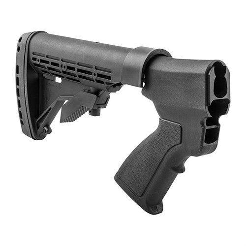 KickLite Tactical Buttstock för Remington 870 ger överlägsen kontroll och minskar rekyl med 40-50%, vilket förbättrar träffsäkerhet och snabba uppföljningsskott.