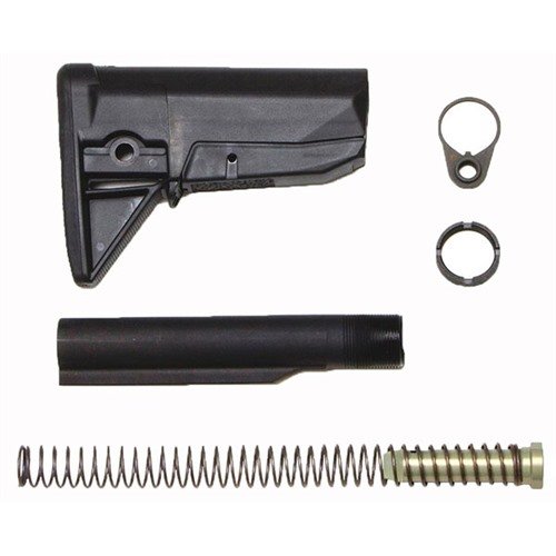 BCM GUNFIGHTER Stock-kit inkluderar Mod 0 Stock, 7075 T6 Mil-Spec receiver extension, och högkvalitativa polymermaterial för hållbarhet och funktionalitet.