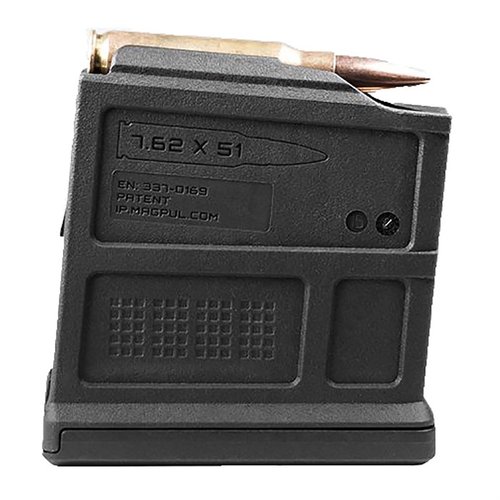 PMAG 5 7.62 AC erbjuder pålitlig kapacitet med en robust polymerkonstruktion, självsmörjande följare och enkel identifiering för .308 Winchester.