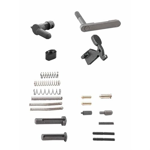Luth-AR:s AR-15 Builder Kit innehåller alla nödvändiga delar för att slutföra en stripped lower, så att du kan anpassa prestandakritiska komponenter.