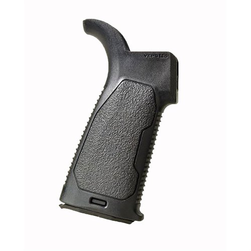 Strike Industries Enhanced Pistol Grip erbjuder förbättrad grepptextur, ergonomisk design och säker förvaring, perfekt för AR-15 och AR-10.