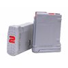 Amend2® 10-runds magasin i grått, tillverkat av hållbar polymer, med anti-tilt super follower och rostfri fjäder, perfekt för jakt och begränsade kapaciteter.